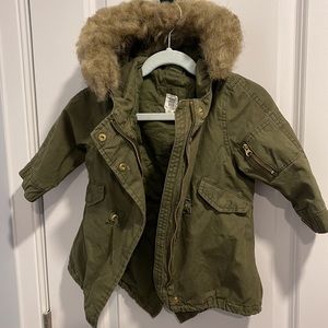Gap parka with removable faux fur vest